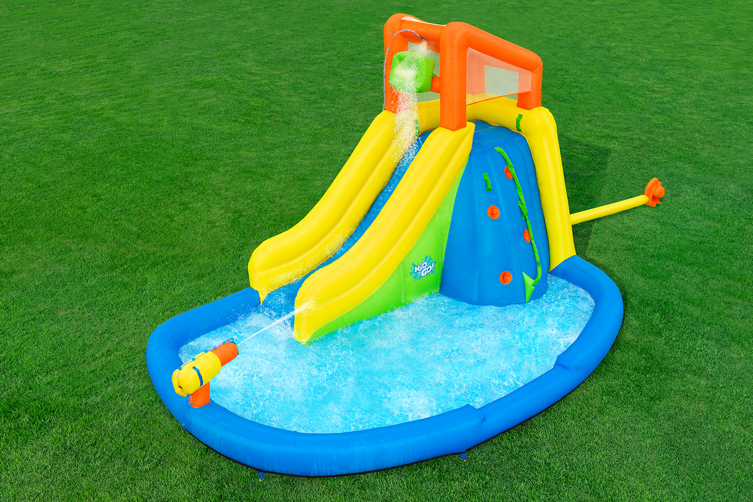 H2OGO!® Mega-Wasserpark Wasserberg mit Dauergebläse 435 x 286 x 267 cm H2OGO!® Mega-Wasserpark Wasserberg mit Dauergebläse 435 x 286 x 267 cm