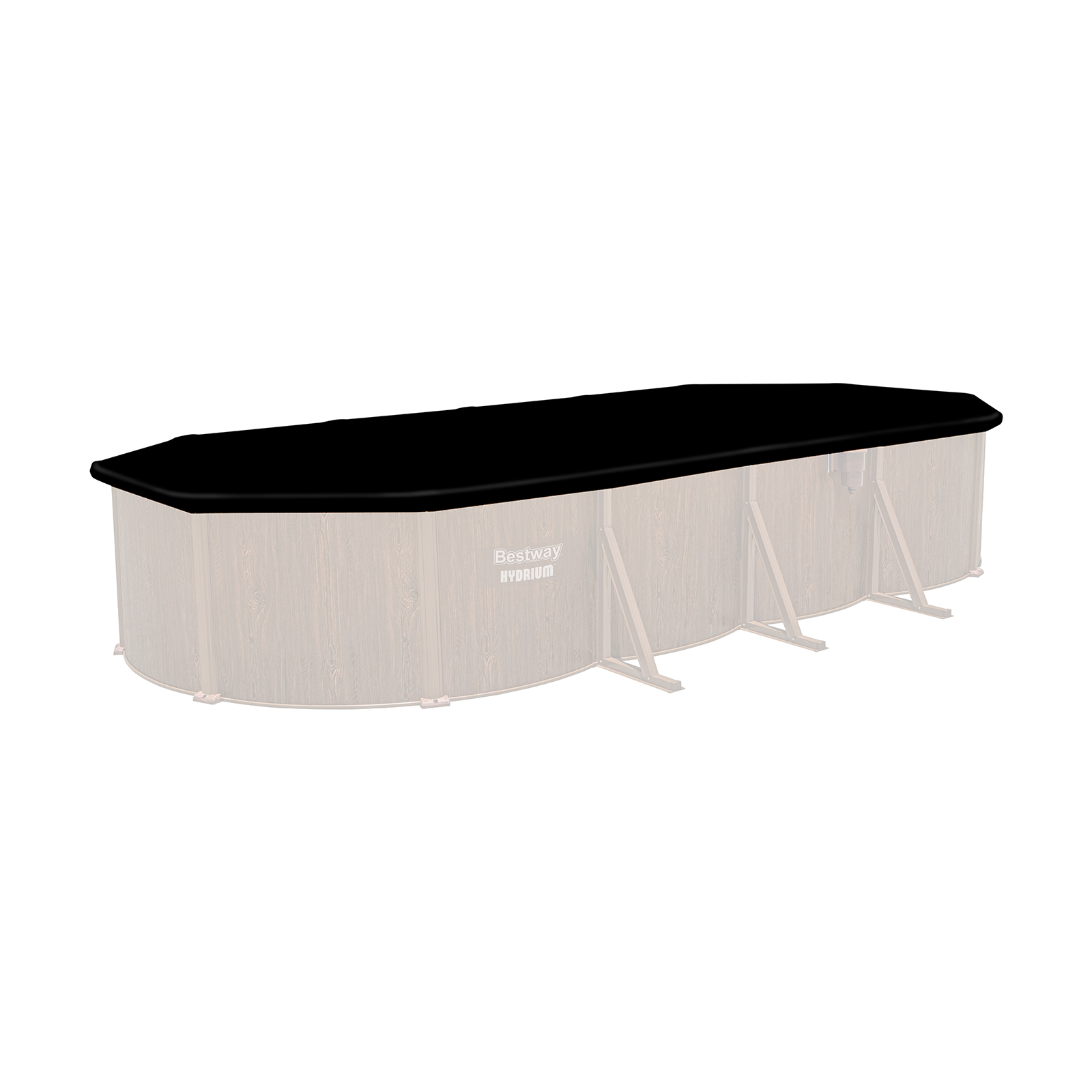 Bestway® Spare Part Side Pool cover (black) for Hydrium™ steel wall pools 730x360x130 cm, oval
