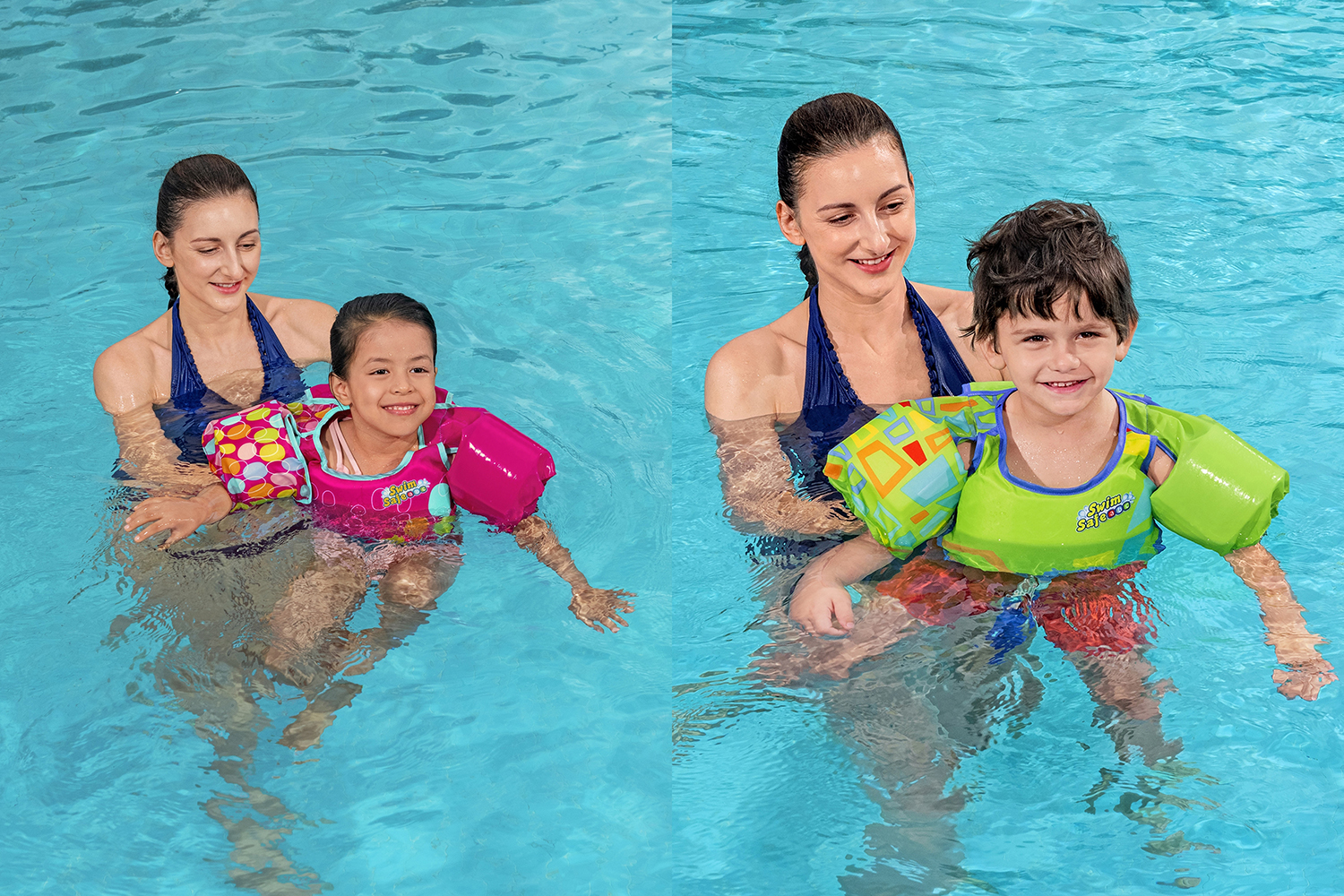 Swim Safe ABC™ Schwimmflügelweste Stufe B AquaStar™ mit Textilbezug 3-6 Jahre, sortiert
