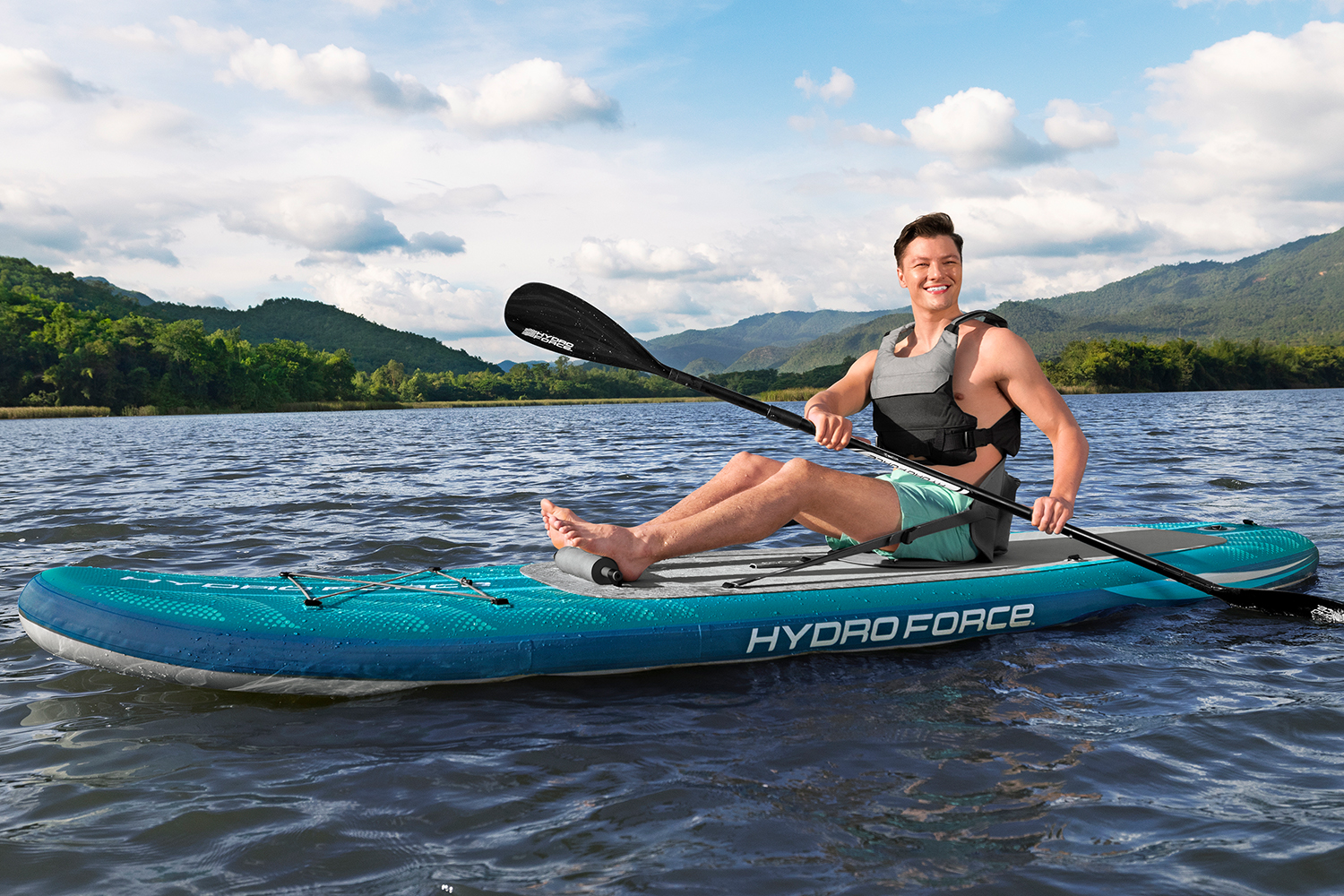 Hydro Force® SUP Allround Board-Set Aqua Drifter™ mit Sitz  335 x 91,5 x 15 cm