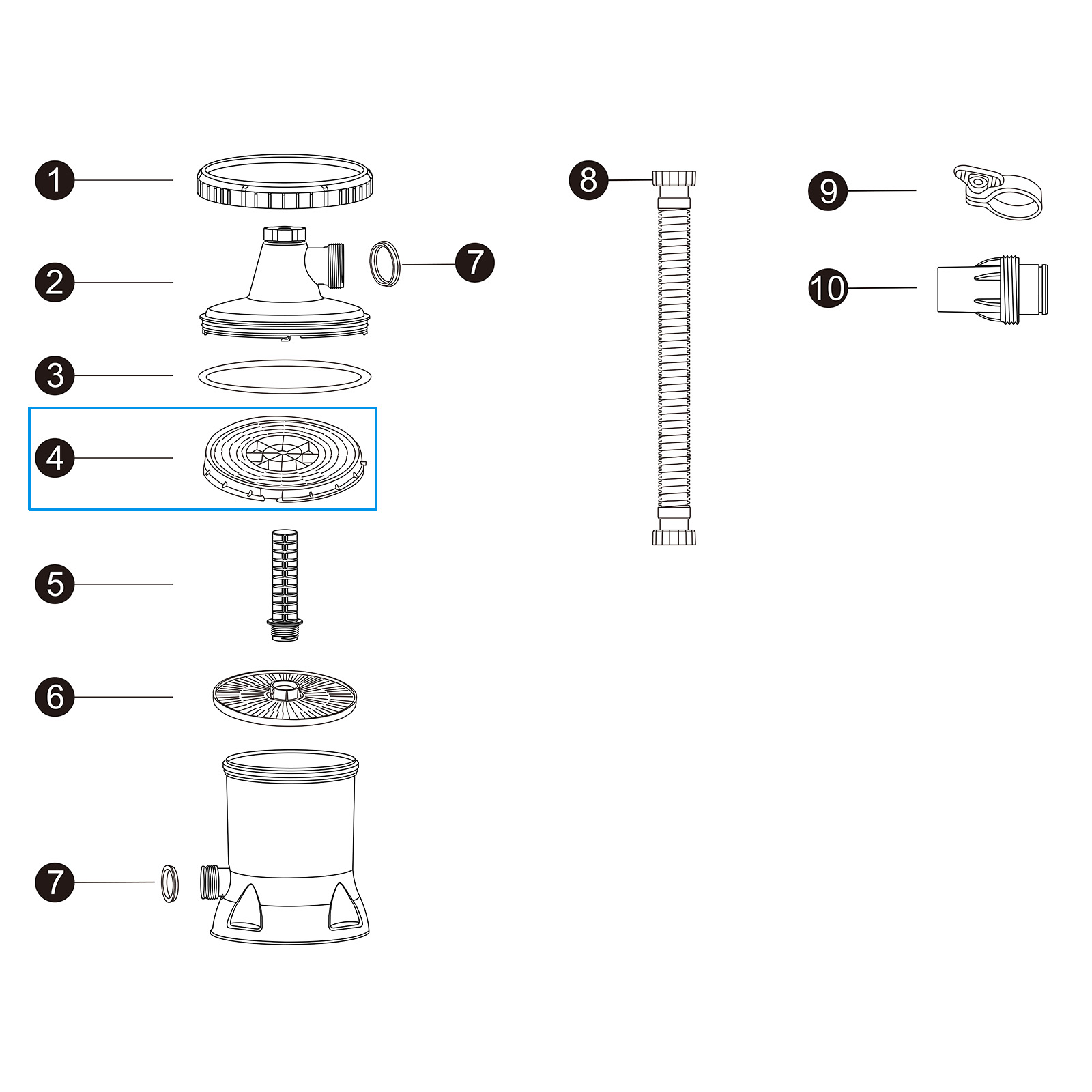 Bestway® Ersatzteil Filterscheibe für Bestway® Polysphere™ Filterpumpe 5.678 l/h