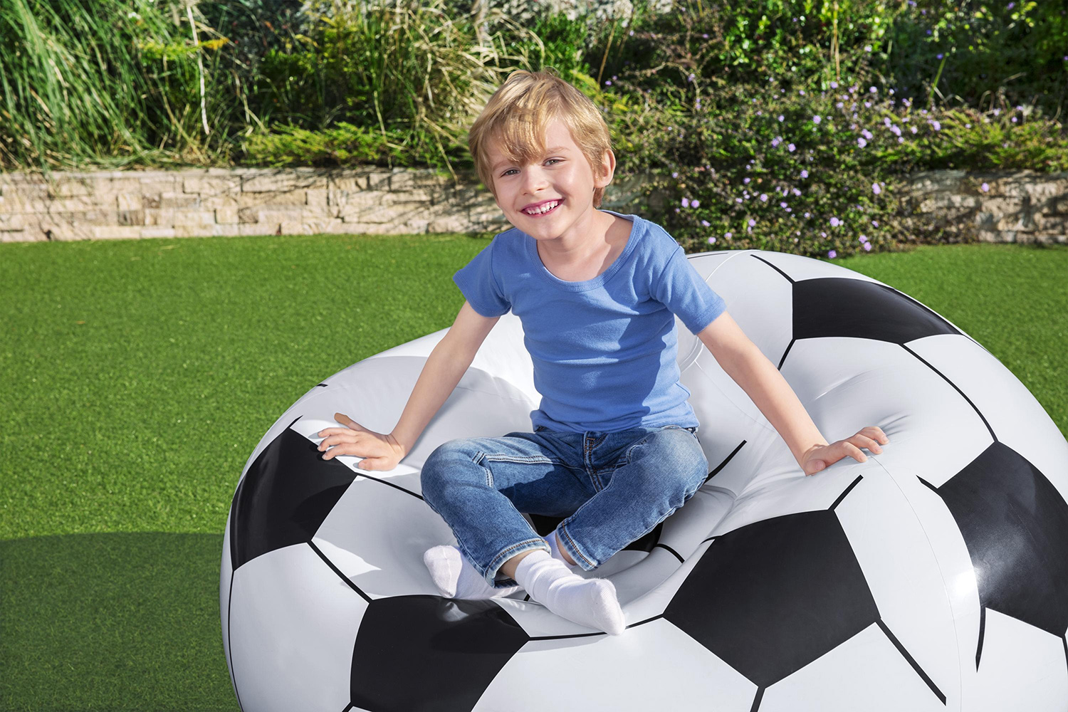 Up, In & Over™ 45" x 44" x 26"/1.14m x 1.12m x 66cm Beanless Soccer Ball Chair