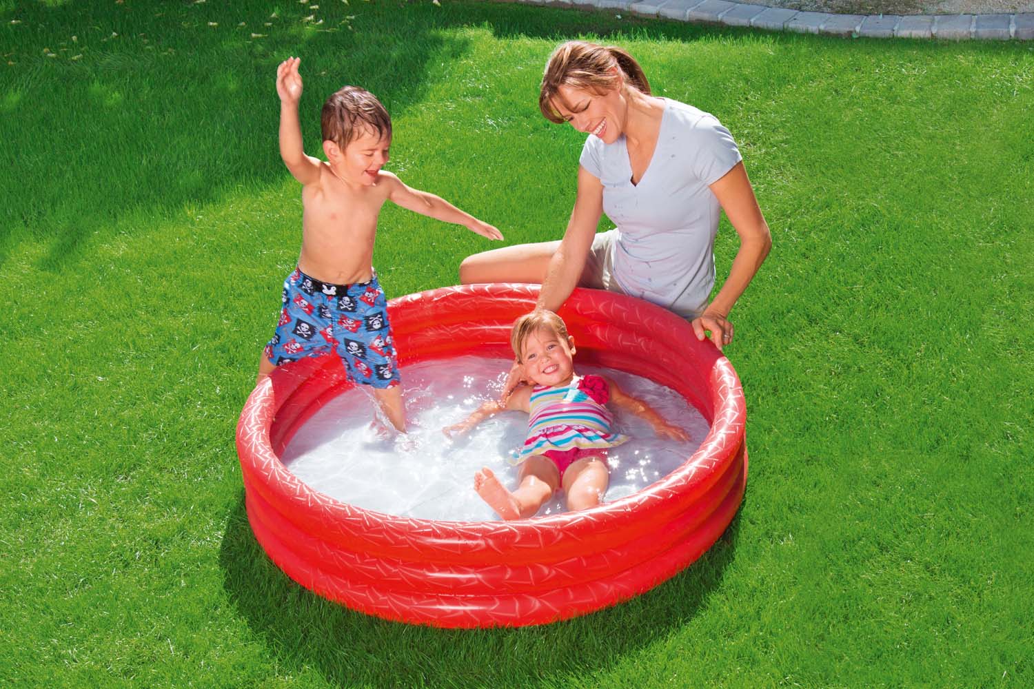 Planschbecken Splash 'n Smile™ Ø 122 x 25 cm in Rot
