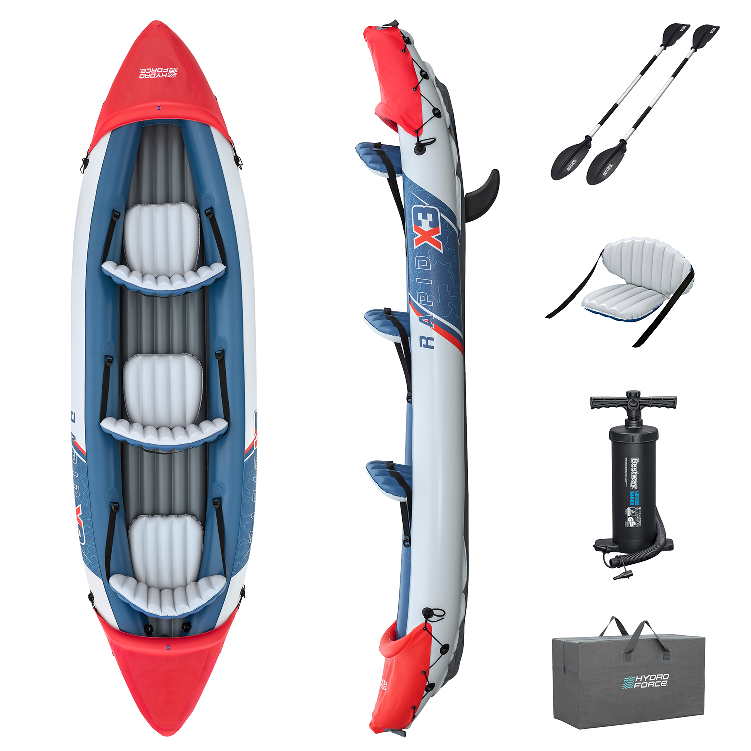 Hydro Force® Kajak-Set Rapid™ X3 381 x 100 x 44 cm