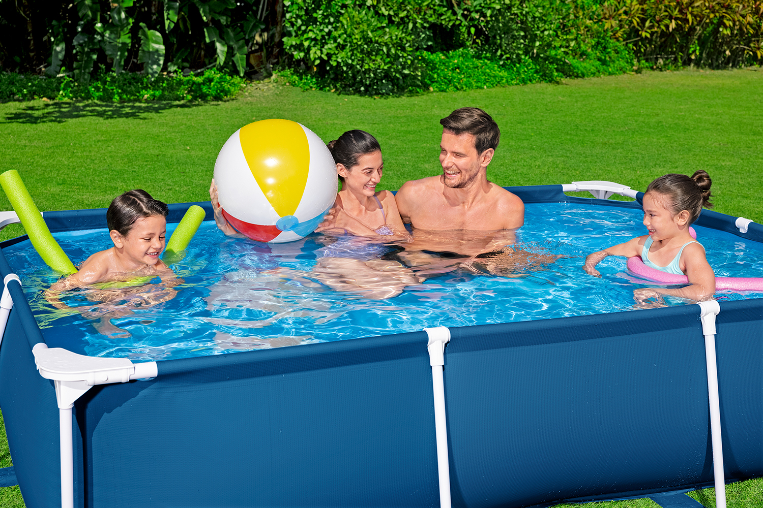 Steel Pro® Frame Pool ohne Pumpe 259 x 170 x 61 cm, dunkelblau, eckig