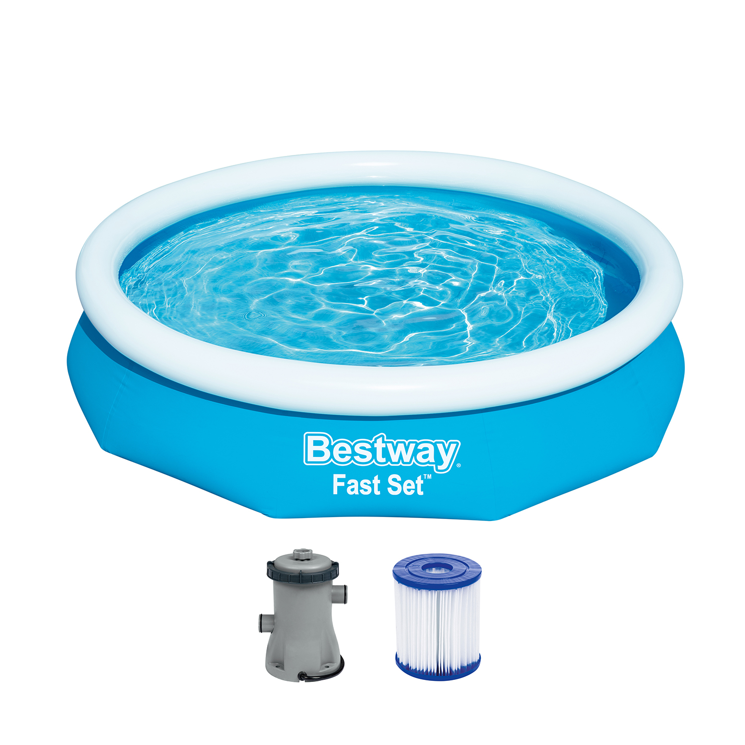 Fast Set™ Aufstellpool Set mit Filterpumpe Ø 305 x 66 cm, blau, rund