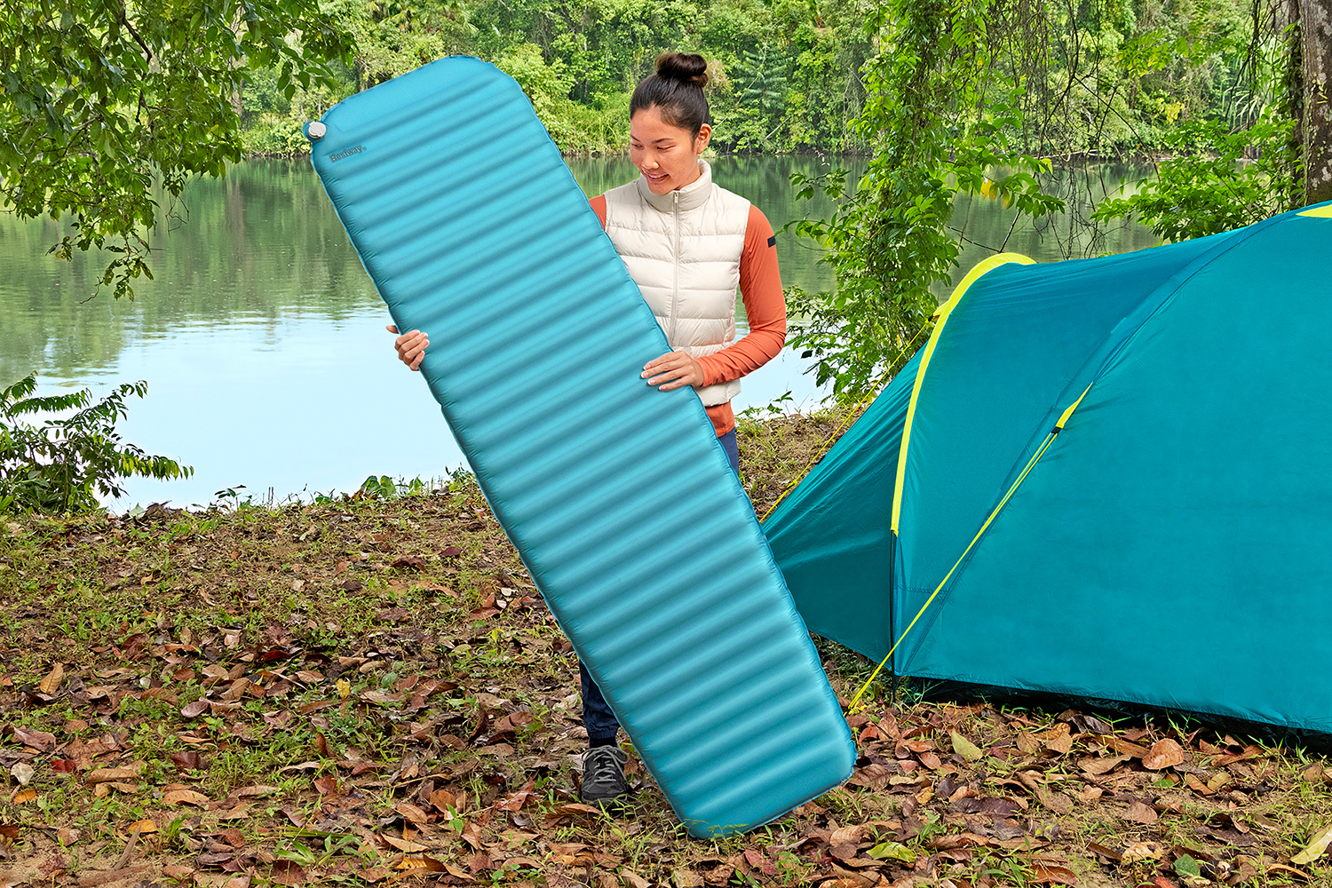 Selbstaufblasende Single Schlafmatte TerrainPro™ für Mumienschlafsäcke 183 x 51 x 5,1 cm