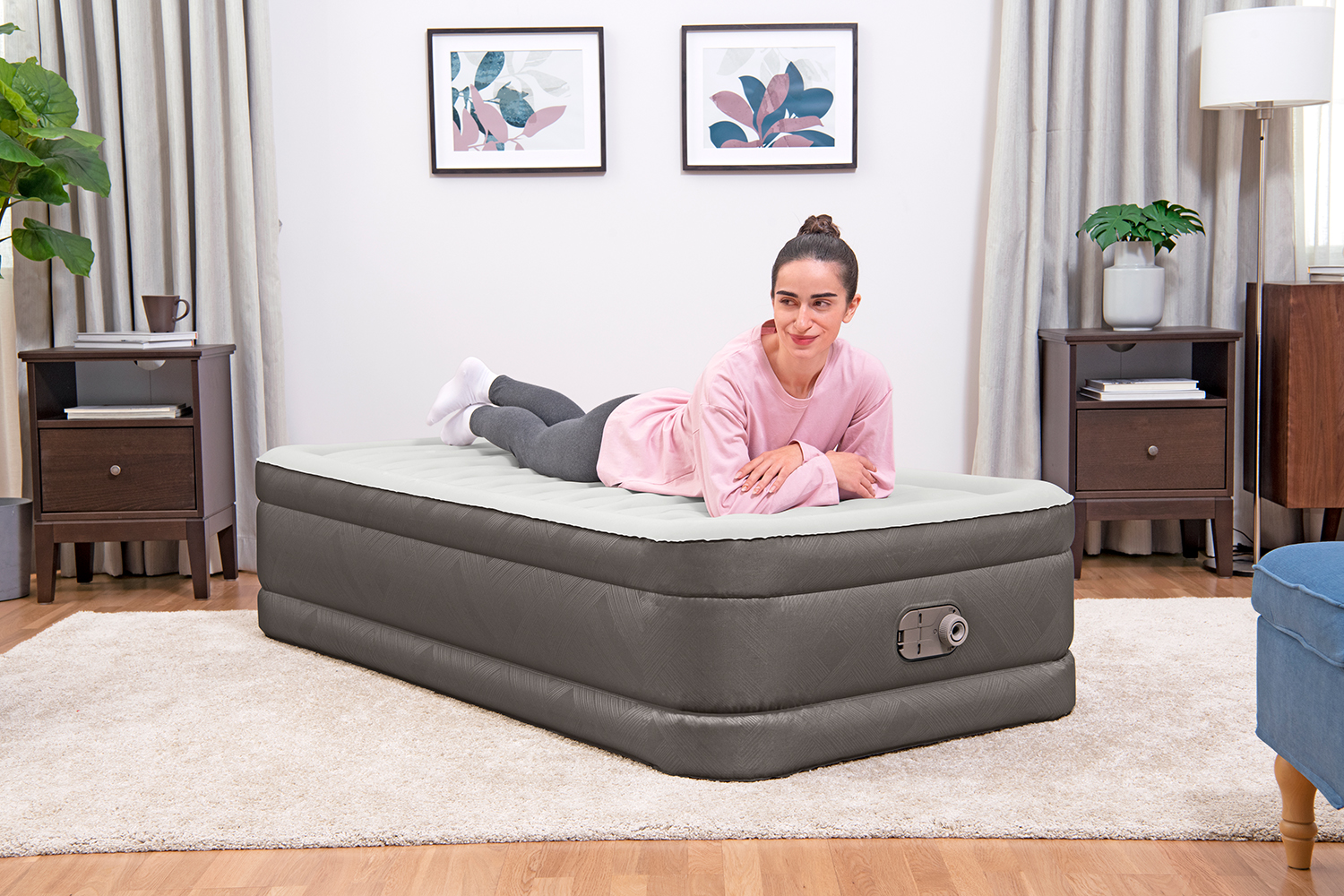 Fortech™ Single Luftbett mit integrierter Elektropumpe 191 x 97 x 46 cm Fortech™ Single Luftbett mit integrierter Elektropumpe 191 x 97 x 46 cm