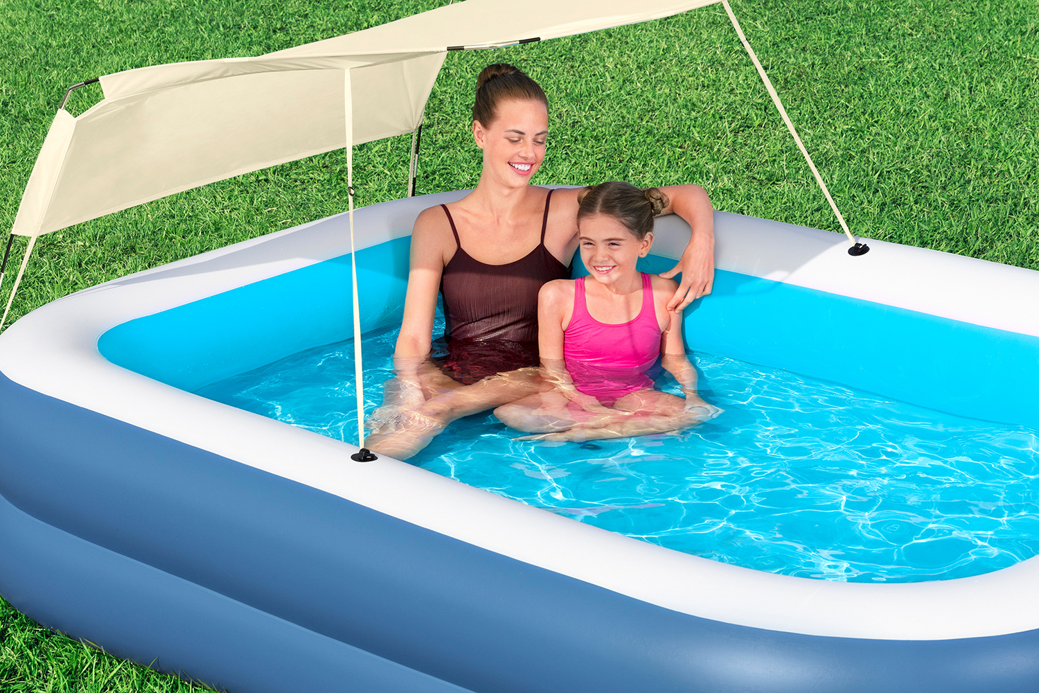 Family Pool Summer Bliss™ mit Sonnenschutzdach 254 x 178 x 140 cm