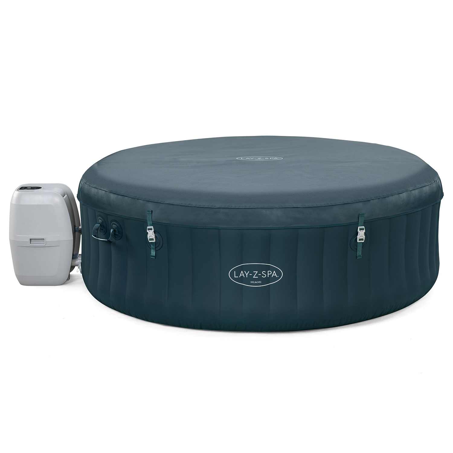 LAY-Z-SPA® Energiespar Whirlpool Miami AirJet™ für 6 Personen Ø 196 x 66 cm, Dunkelgrün