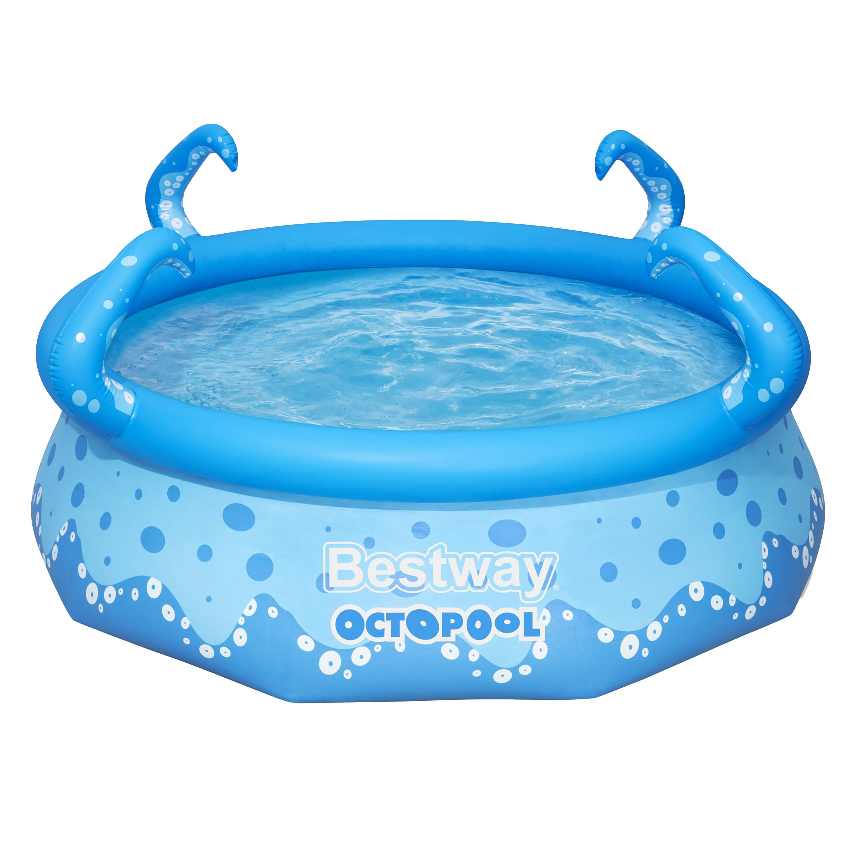 Fast Set™ OctoPool mit integerierten Wassersprinklern Ø 274 x 76 cm, blau mit Muster, rund