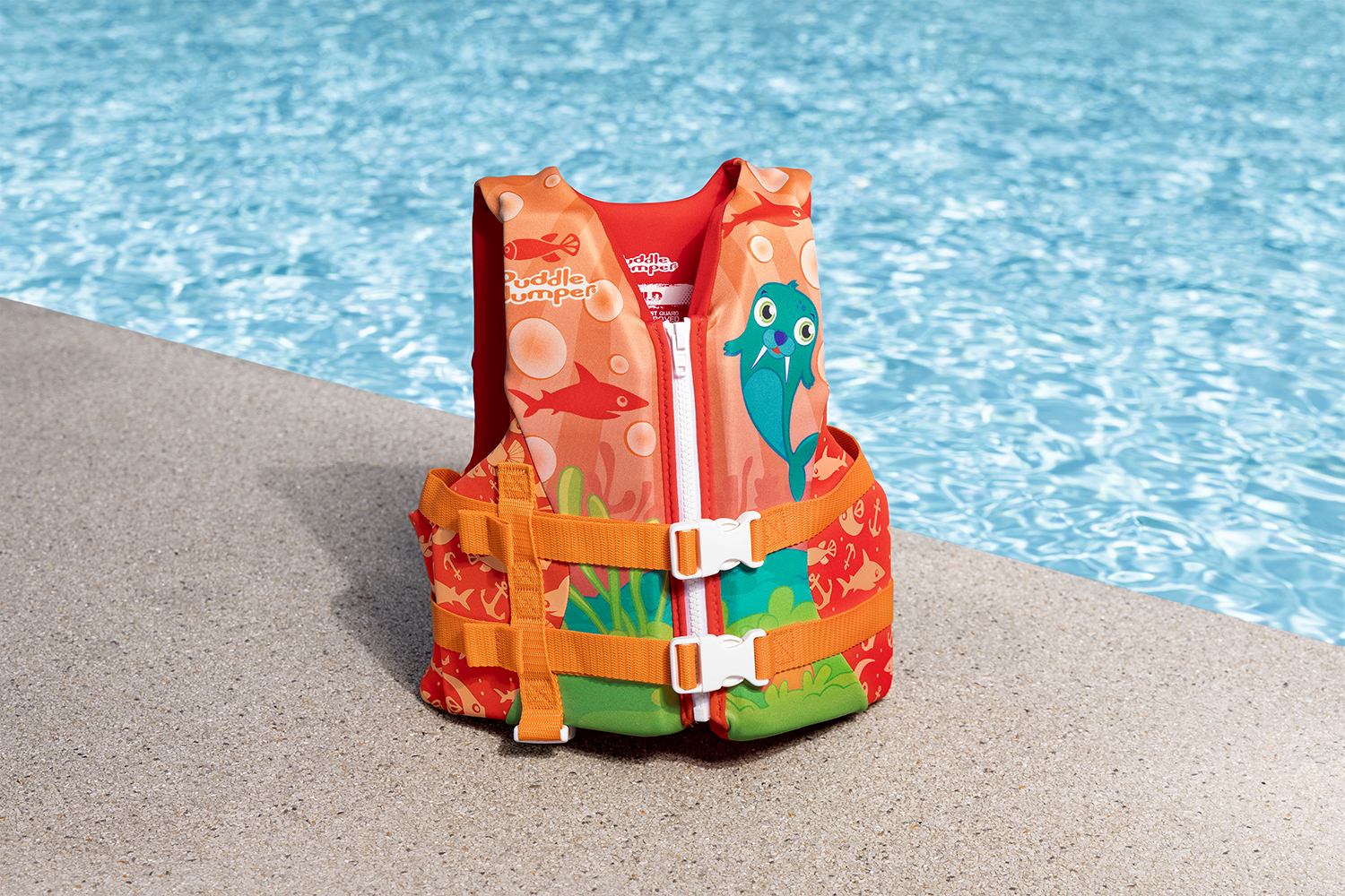 Puddle Jumper® Schwimmweste Kleines Walross mit Textilbezug, 3-6 Jahre Puddle Jumper® Schwimmweste Kleines Walross mit Textilbezug, 3-6 Jahre