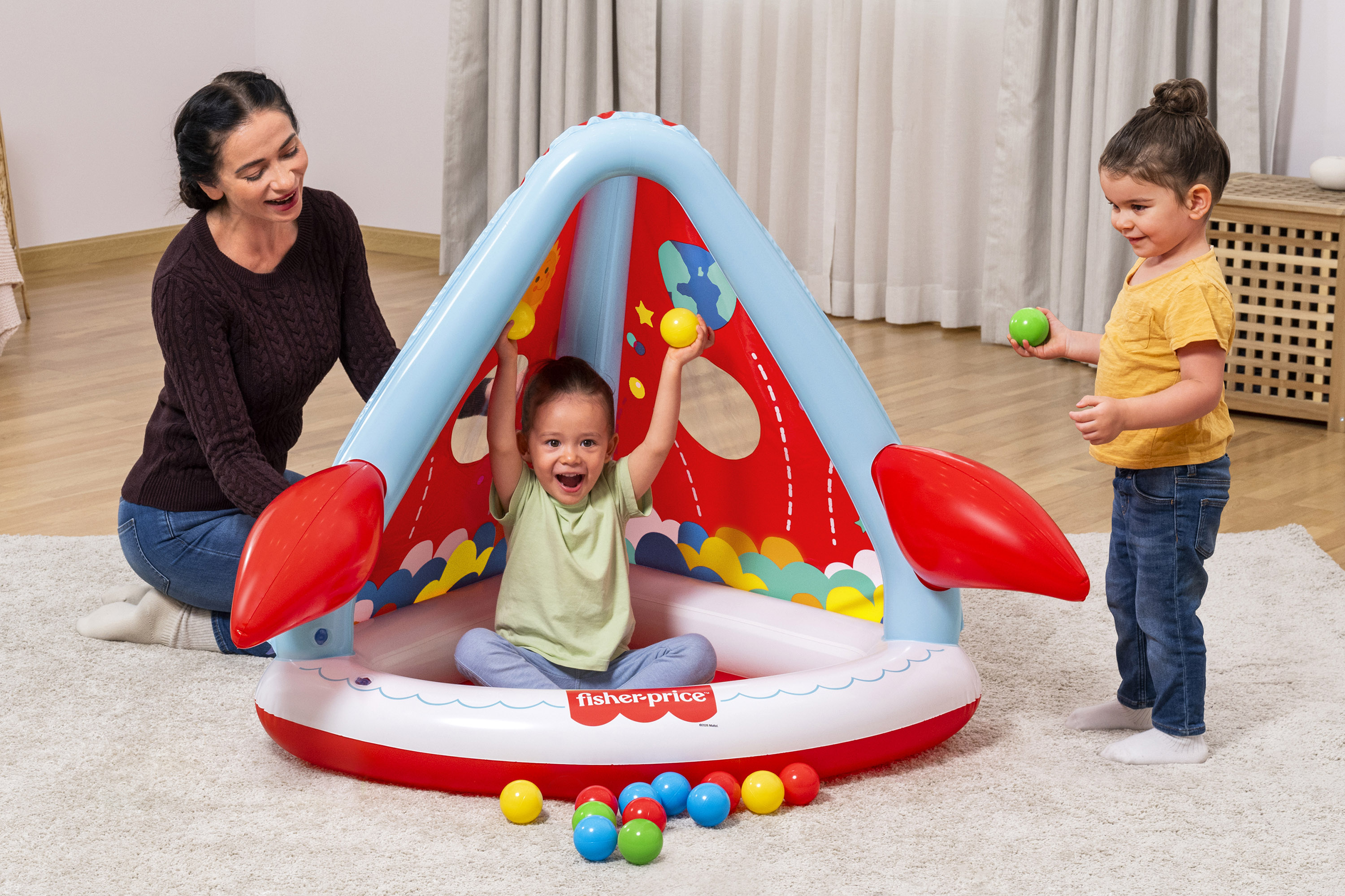 Bällebad Mondrakete 114 x 89 x 91 cm