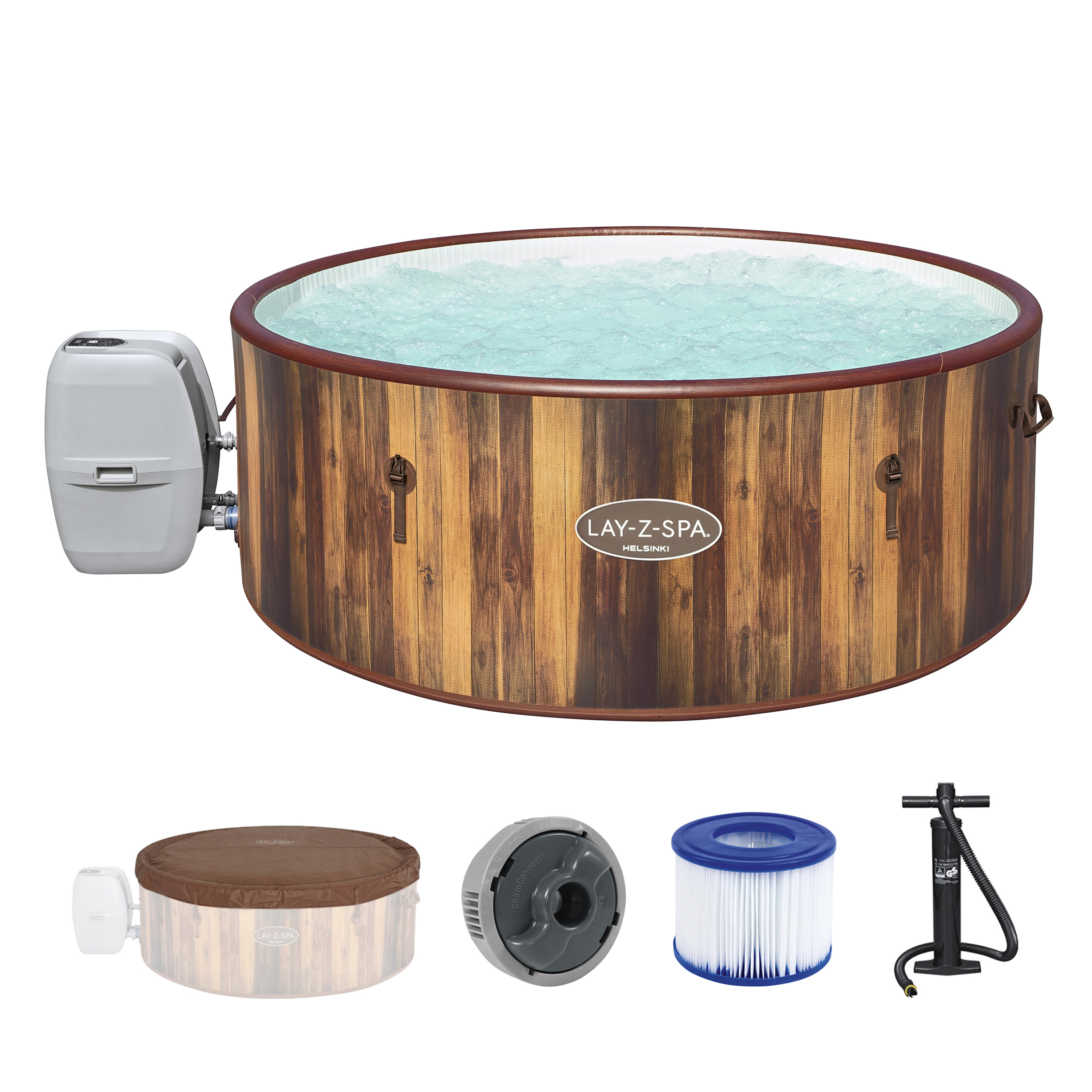 LAY-Z-SPA® WLAN Whirlpool Helsinki AirJet Plus™ Ø 180 x 66 cm, rund