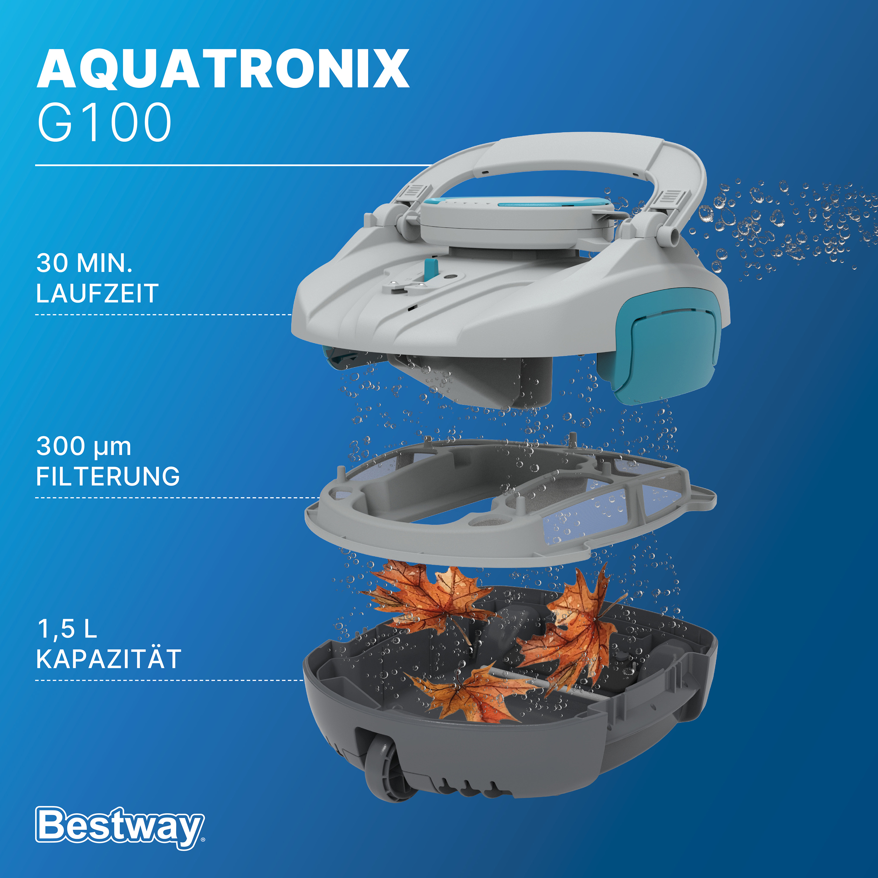 Autonomer, akkubetriebener Poolroboter AquaTronix™ G100