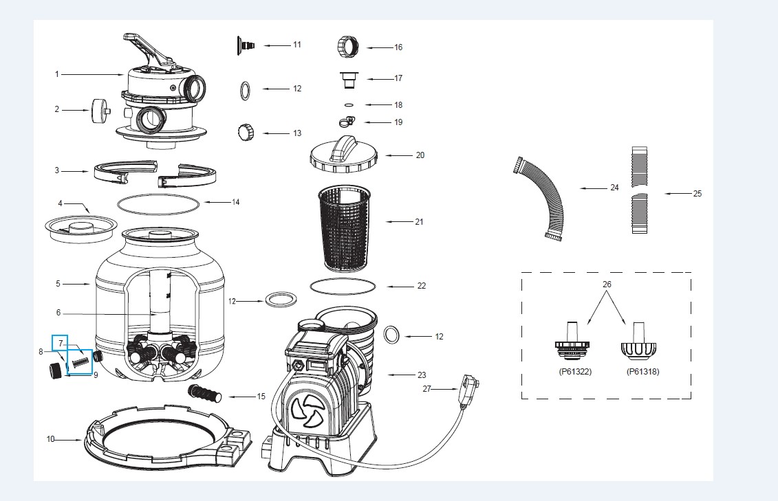 Bestway® Spare Part Filter canister for various Flowclear™ sandfilter units Bestway® Spare Part Filter canister for various Flowclear™ sandfilter units