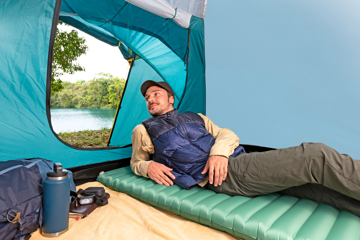 aufblasbare Single-Isomatte AdventuRest™ 188 x 58,5 x 7,5 cm