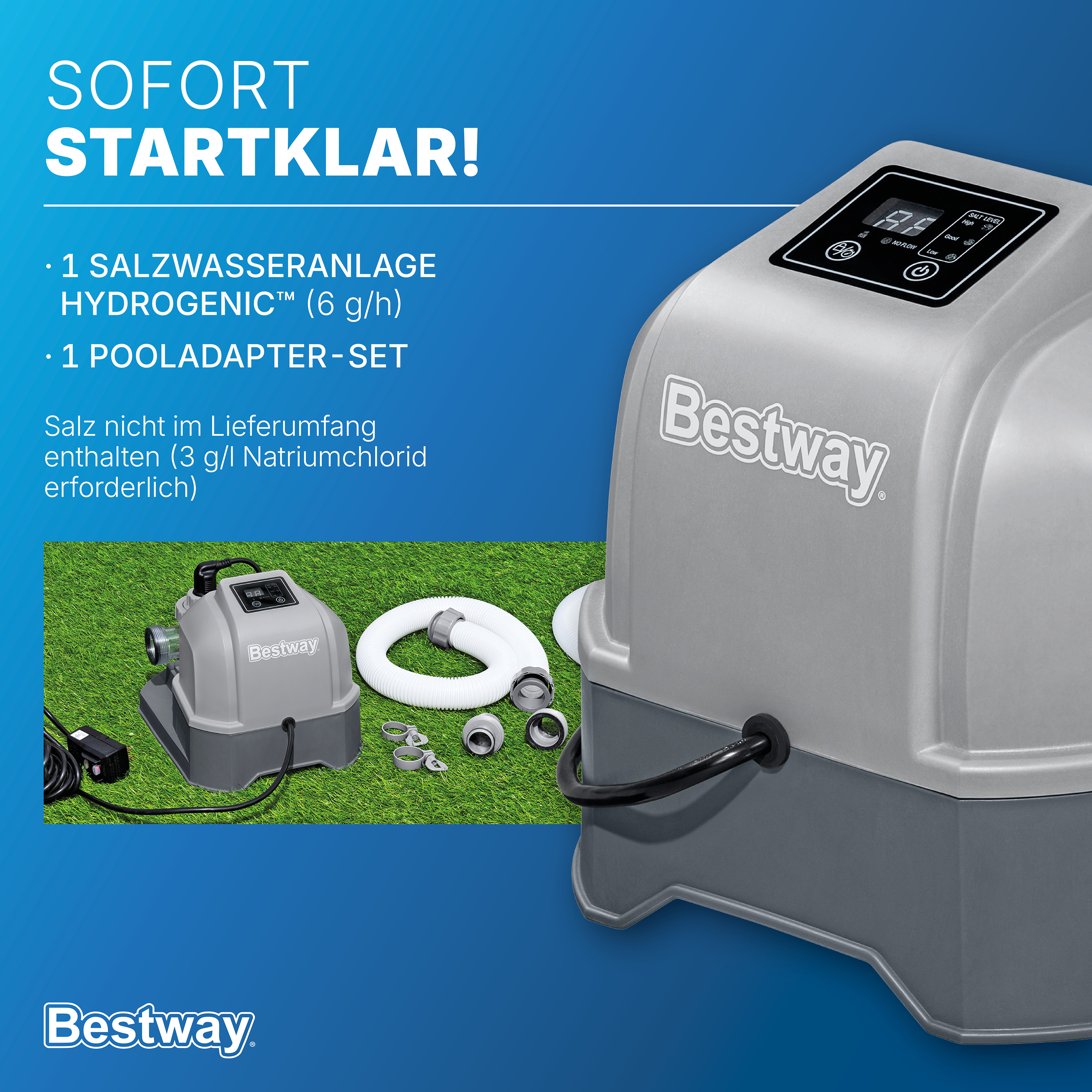 Salzwasseranlage Hydrogenic™ 6 g/h, 80 W