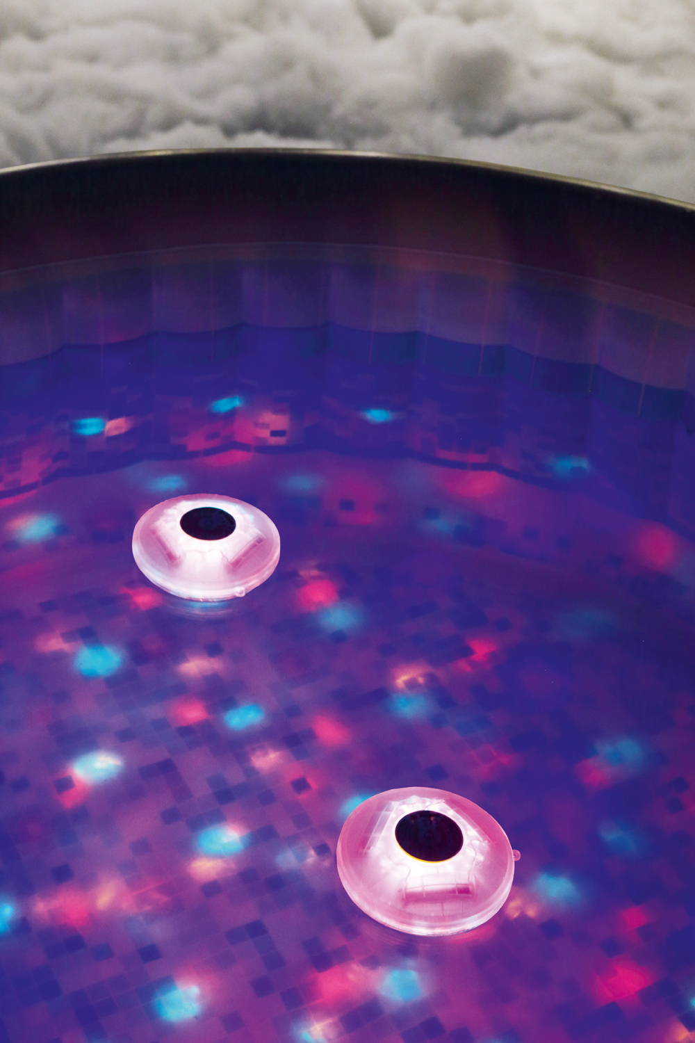 batteriebetriebene, schwimmende LED-Leuchte, Ø 14 cm