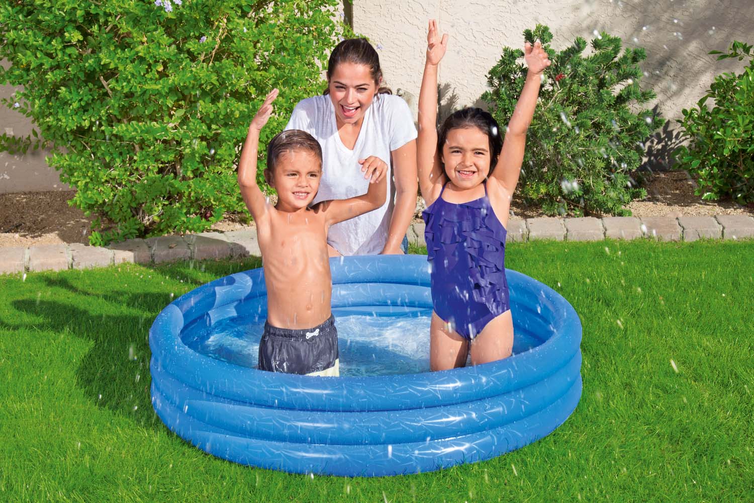 Planschbecken Splash 'n Smile™ Ø 122 x 25 cm in Blau