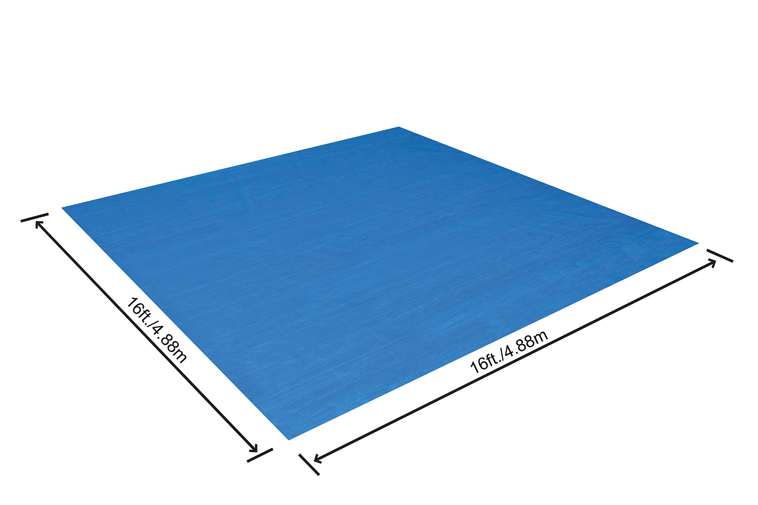 PE-Bodenplane 488 x 488 cm, blau, quadratisch