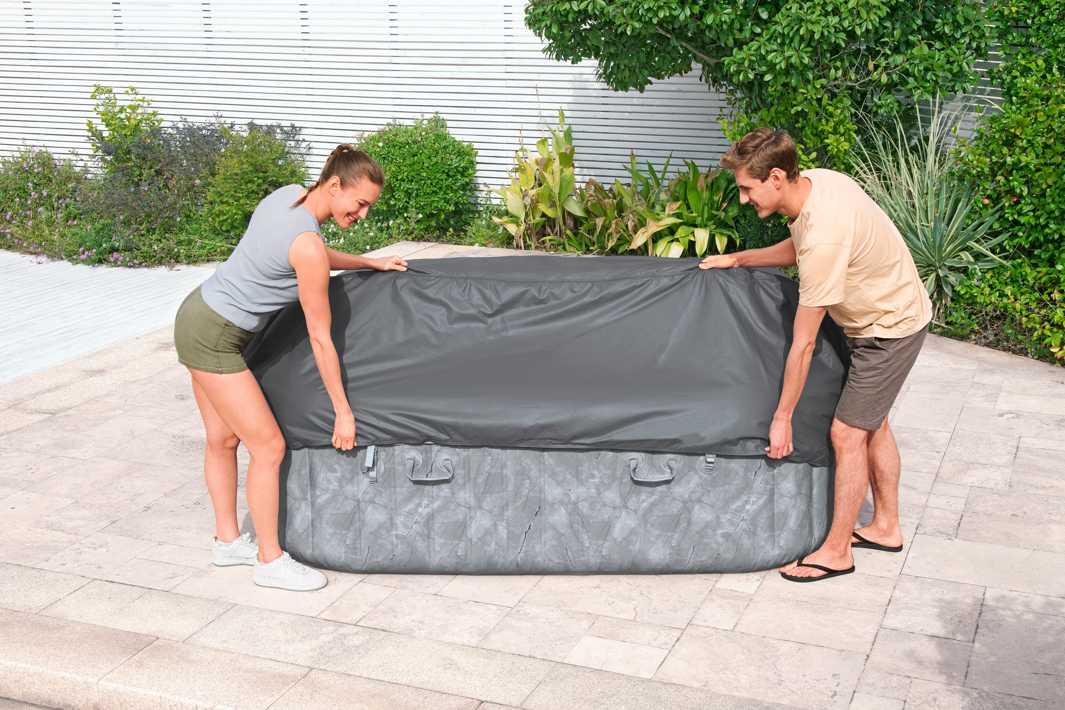 LAY-Z-SPA® Xtras EnergySense® Plus Thermo-Komplettabdeckung 230 x 230 x 71, eckig