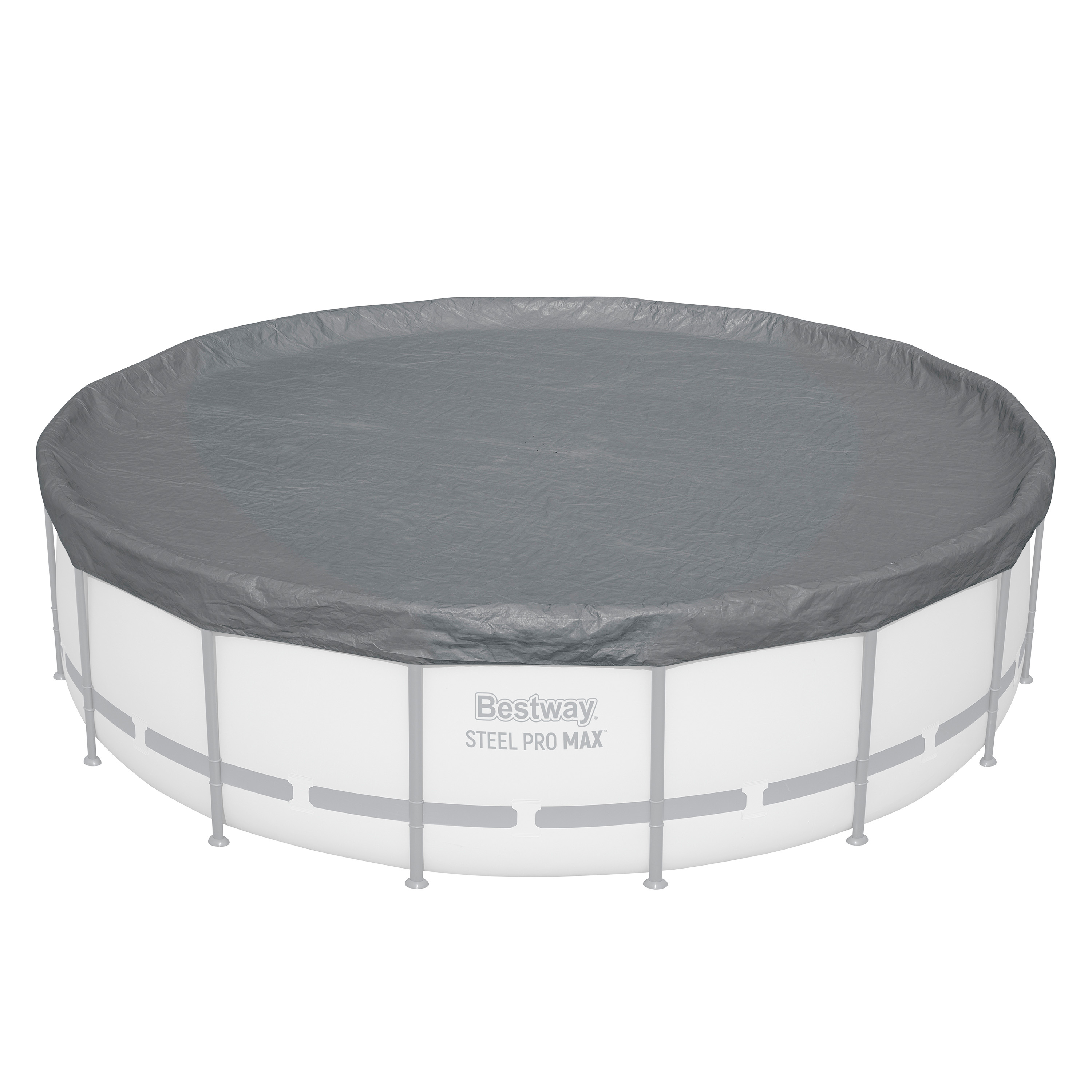 Winterfeste Premium Abdeckplane Ø 493 cm, grau, rund