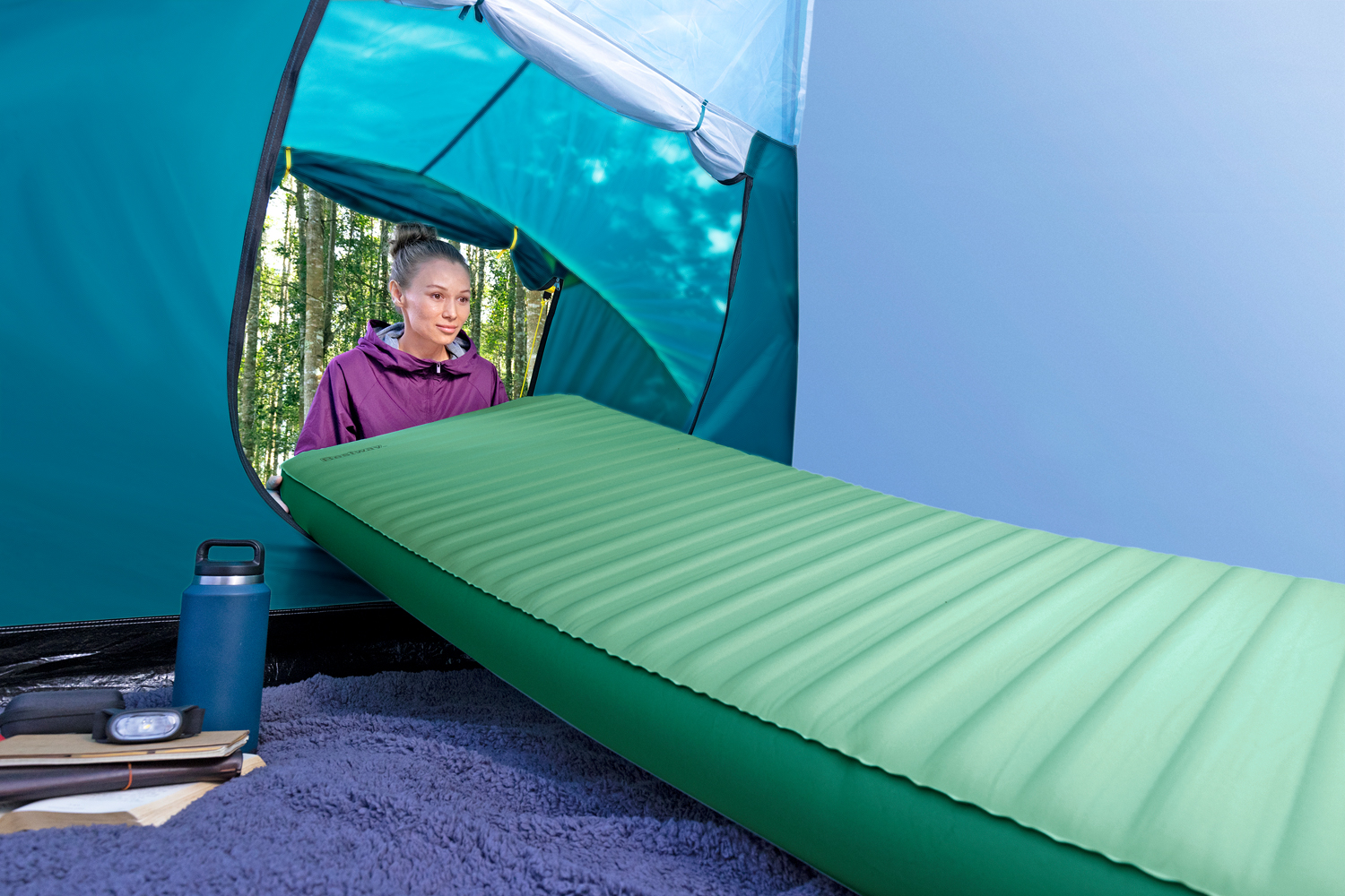 aufblasbare Single-XL-Schlafmatte ComforTrek™ 198 x 63,5 x 10,8 cm