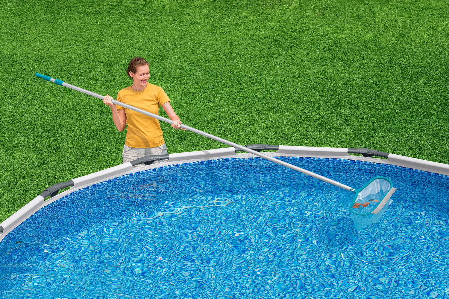 3-teilige Teleskopstange für Reinigungszubehör, 457 cm