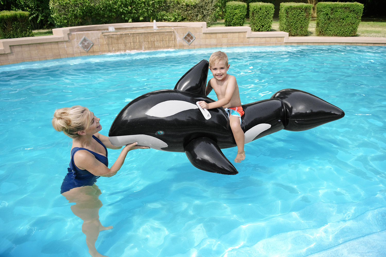 Bestway® 6'8" x 40"/2.03m x 1.02m Jumbo Whale Ride-On Bestway® 6'8" x 40"/2.03m x 1.02m Jumbo Whale Ride-On
