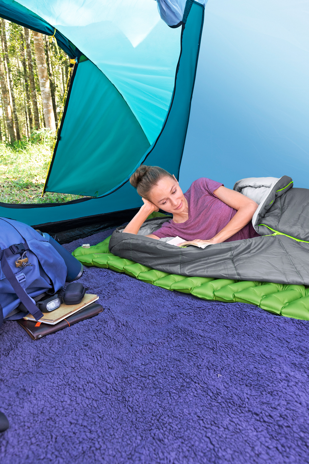aufblasbare Single-XL-Isomatte WanderLite™ 198 x 71 x 6,5 cm
