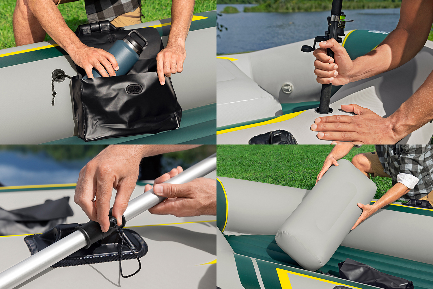 Hydro-Force™ Schlauchboot Komplett Set Ranger Elite™ X3 295 x 130 x 46 cm