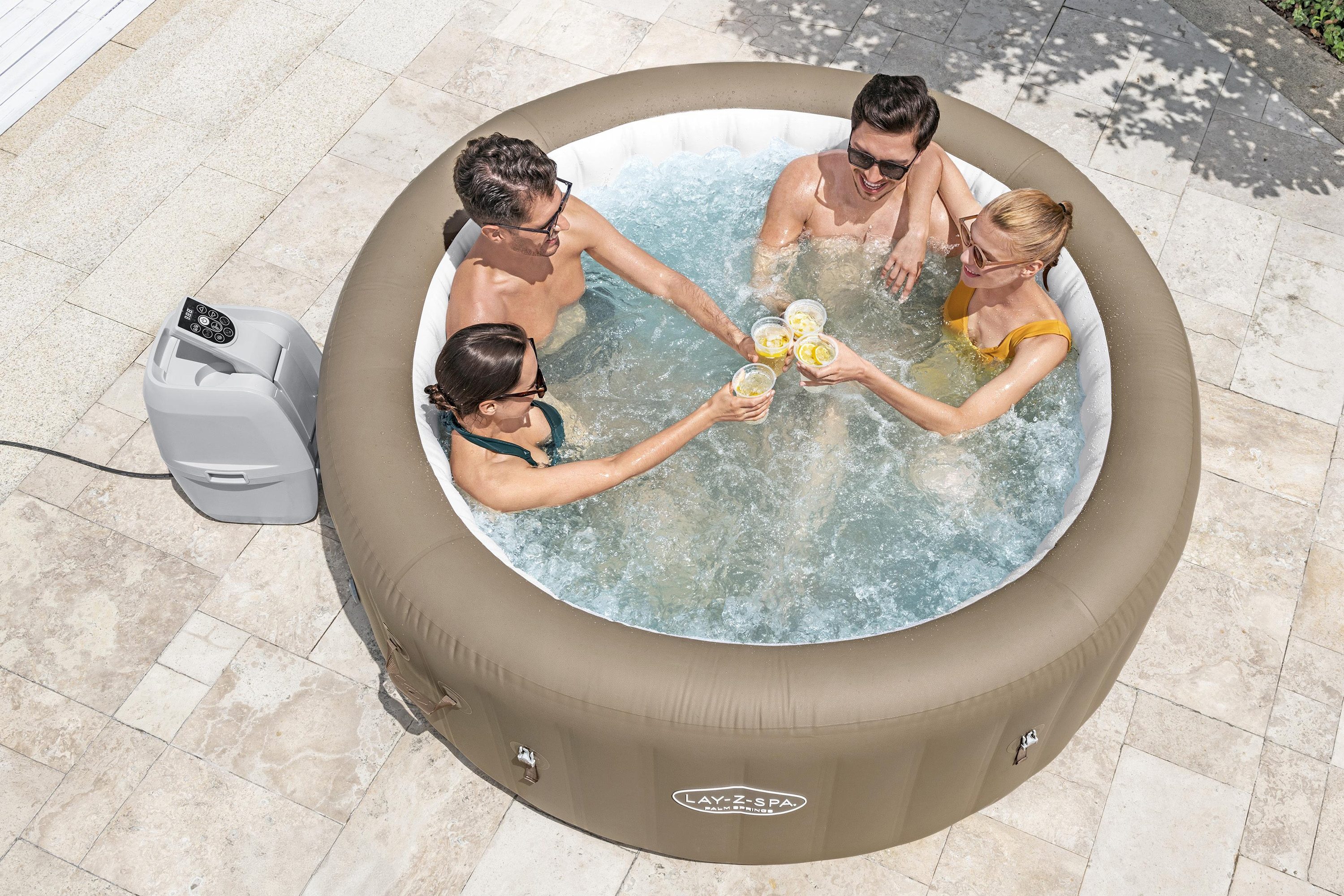 LAY-Z-SPA® Whirlpool Palm Springs AirJet™ Ø 196 x 71 cm, rund
