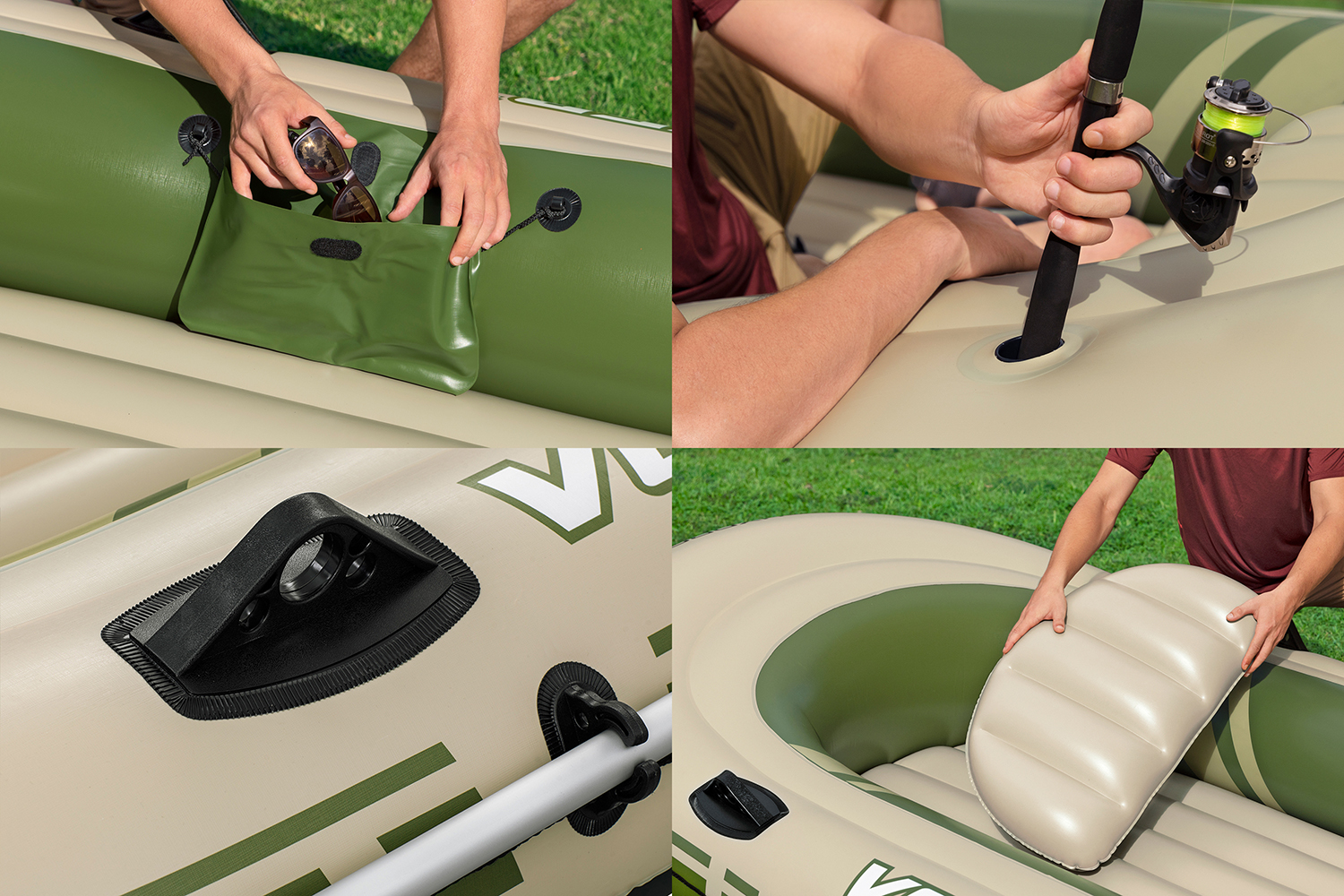 Hydro-Force™ Schlauchboot Komplett-Set Voyager™ X4 350 x 145 x 49 cm