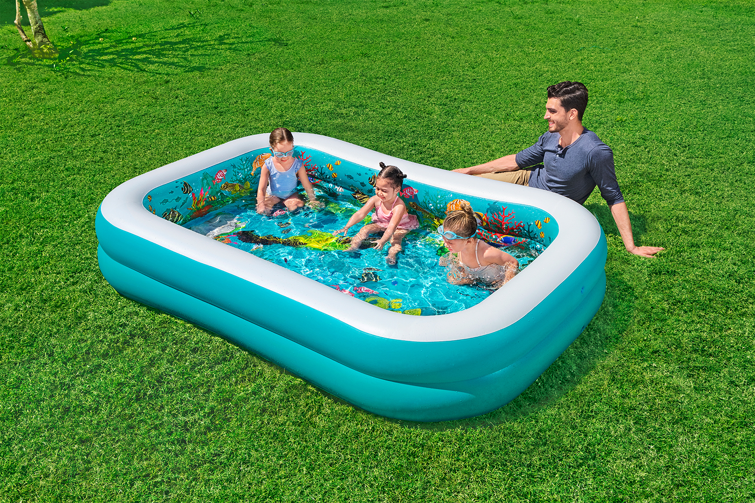 Family Pool 3D Abenteuer 262 x 175 x 51 cm, eckig