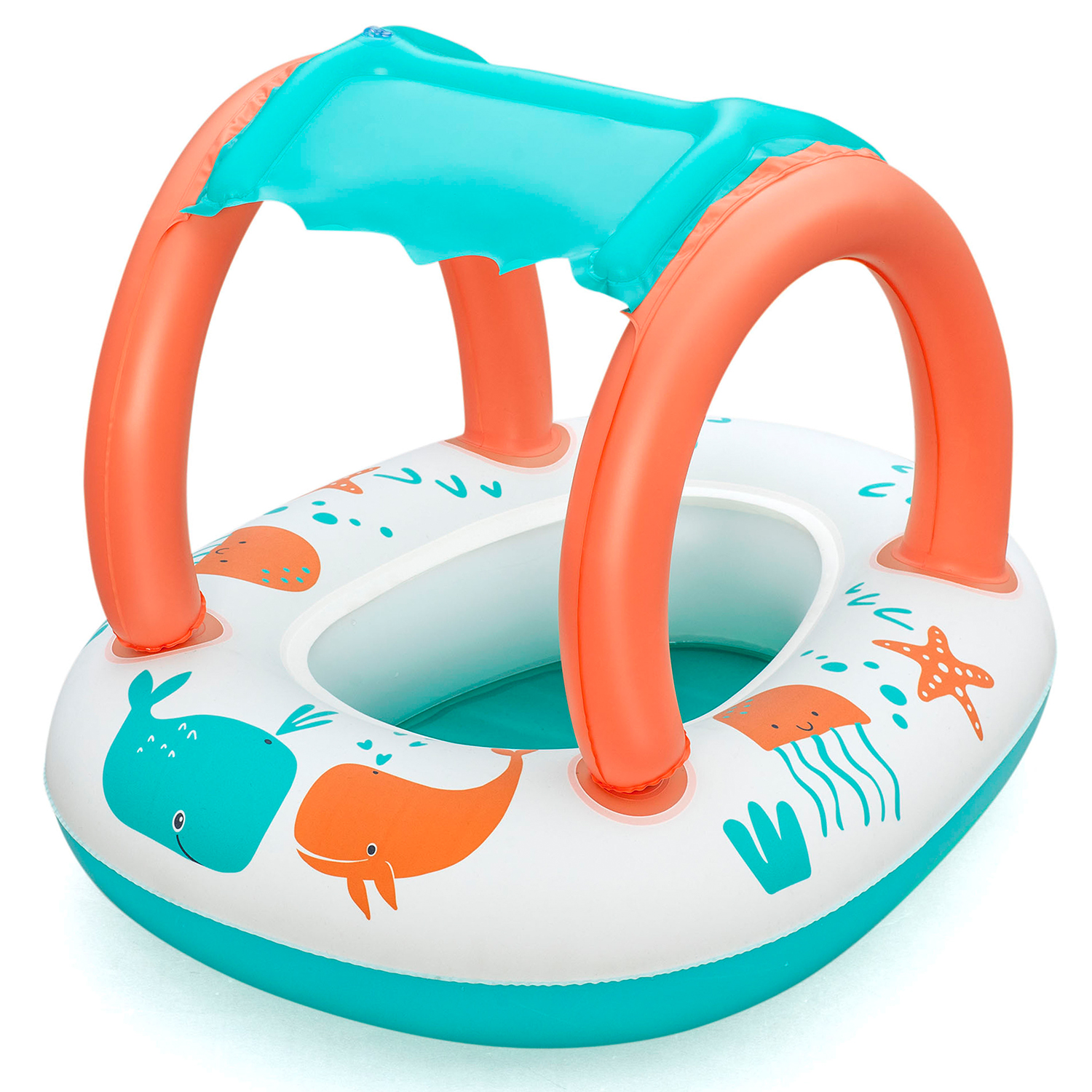 Kinder-Schlauchboot Comfort Plush™ mit Sonnenschutzdach 78 x 61,5 x 56,5 cm