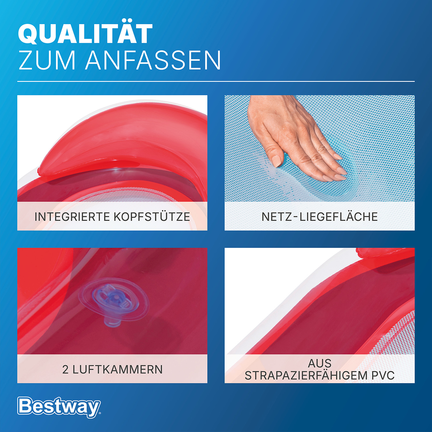 Luftmatratze Hydroluxe™ 160 x 84 cm, Rot