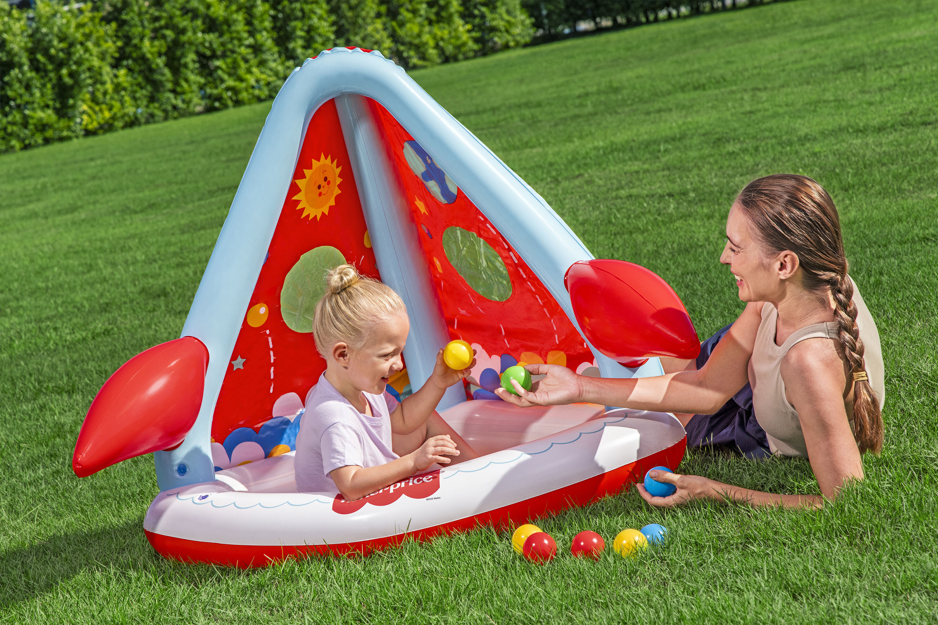 Bällebad Mondrakete 114 x 89 x 91 cm