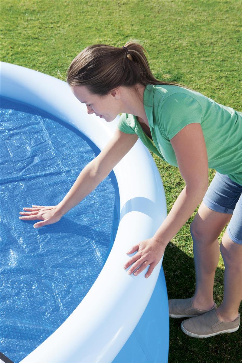 Flowclear™ PE-Solarabdeckplane Ø 289 cm, blau, rund