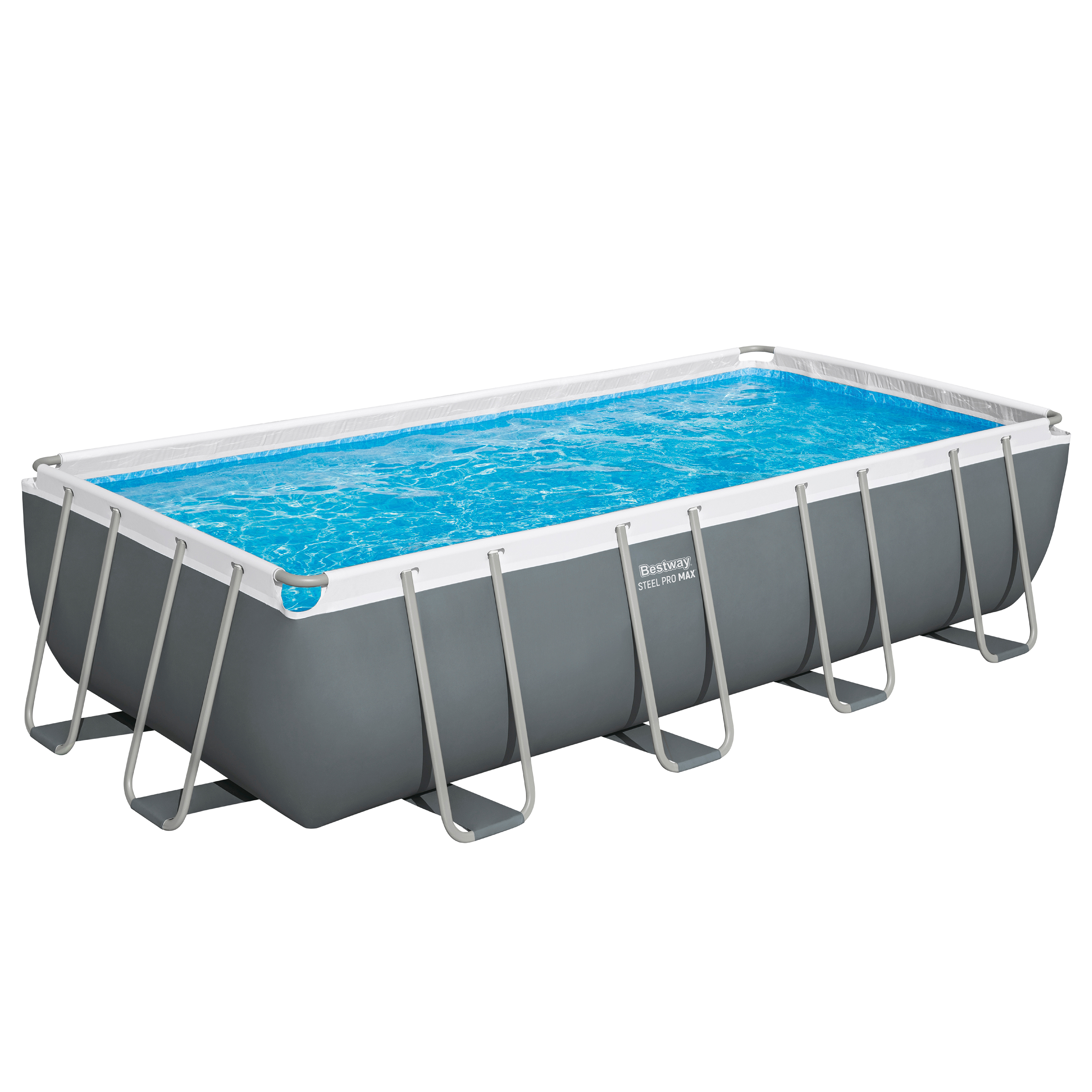 Steel  Pro MAX™ Solo Pool ohne Zubehör 549 x 274 x 122 cm, grau, eckig