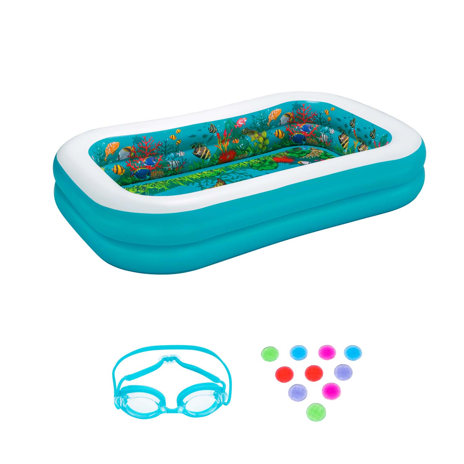 Family Pool 3D Abenteuer 262 x 175 x 51 cm, eckig