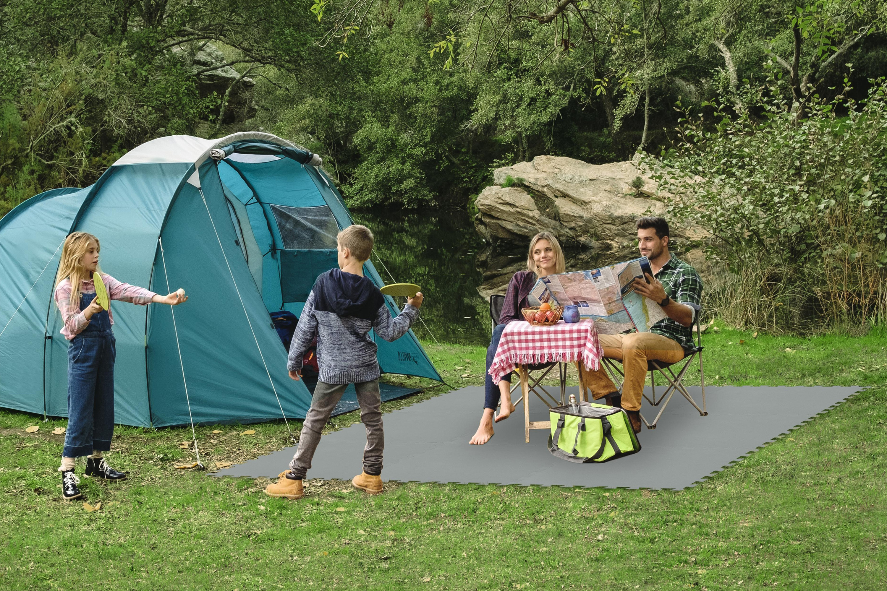 Flowclear™ Pool Bodenschutzfliesen Set, 9 Stück á 50 x 50 cm, grau