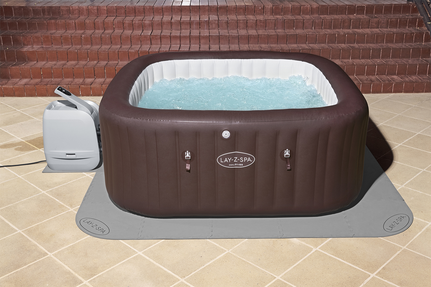 LAY-Z-SPA® Xtras Bodenschutzfliesen-Set 196 x 196 cm
