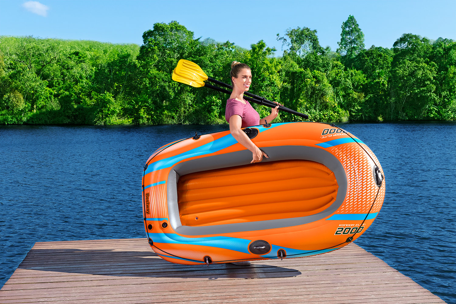 Schlauchboot Set Kondor Elite™ 2000 196 x 106 x 31 cm