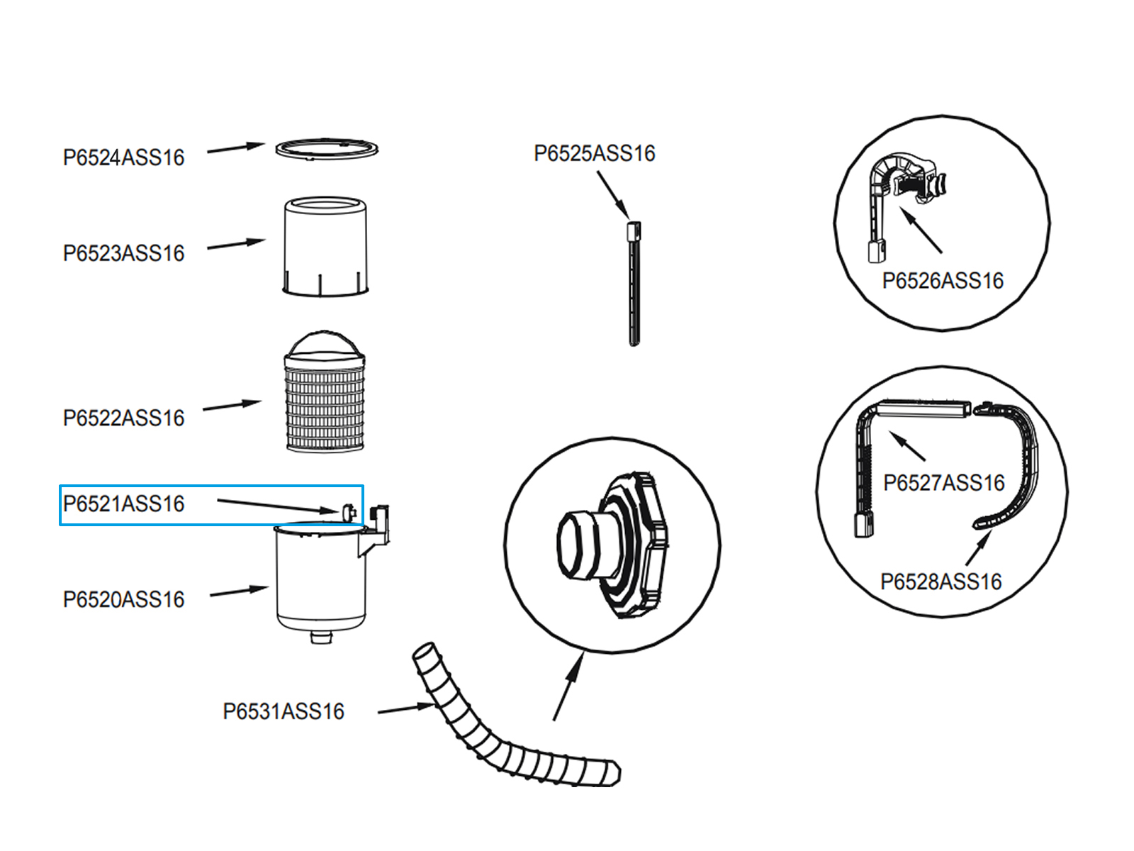 Bestway® Spare Part Screw for Flowclear™ Skimmer Filter Pump (58233, 58237)