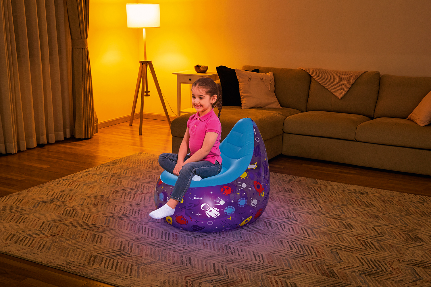 LED-Luftsessel Astro Glow™ 72 x 72 x 64 cm
