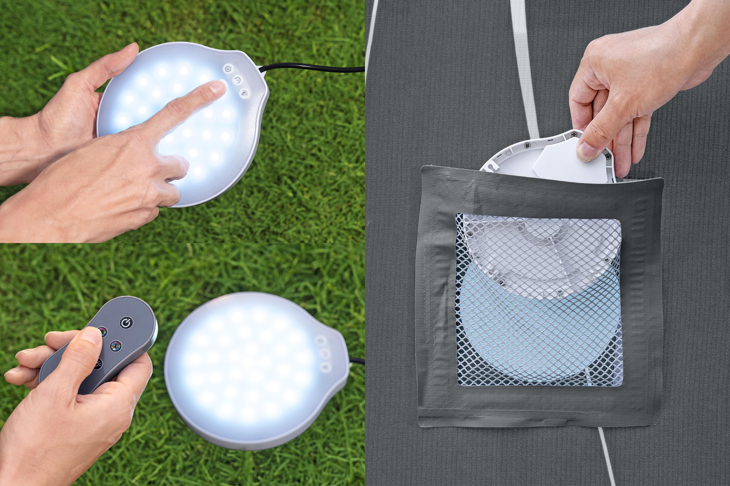 Steel Pro MAX™ Frame Pool Komplett Set mit Filterpumpe Ø 457 x 107 cm, LED-Design, rund