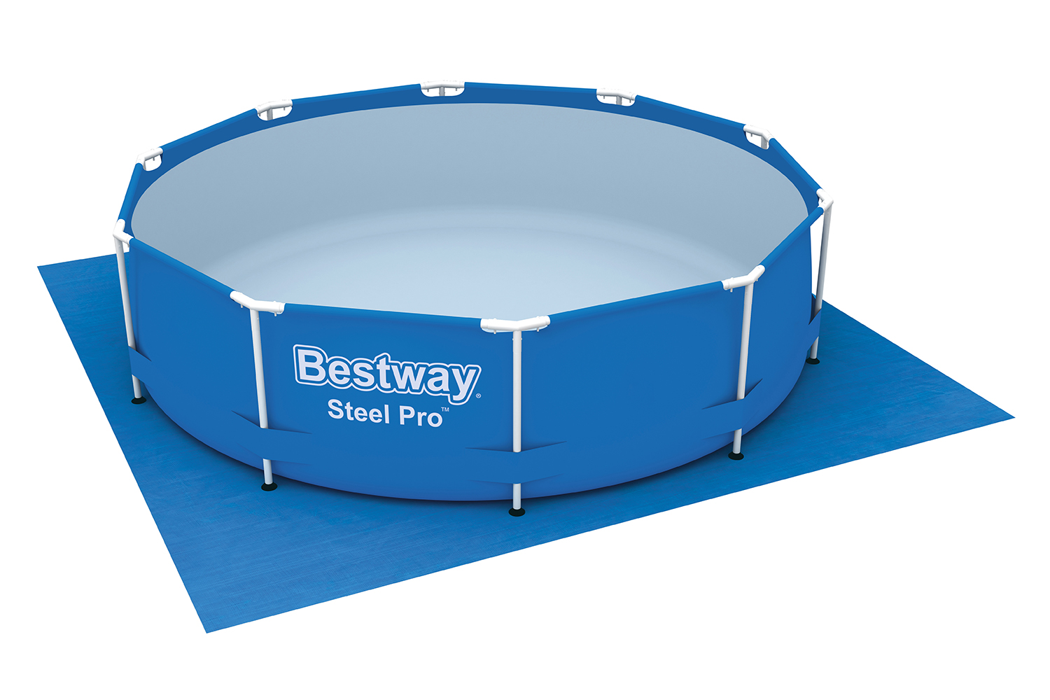 PE- Bodenplane 335 x 335 cm, blau, quadratisch PE- Bodenplane 335 x 335 cm, blau, quadratisch