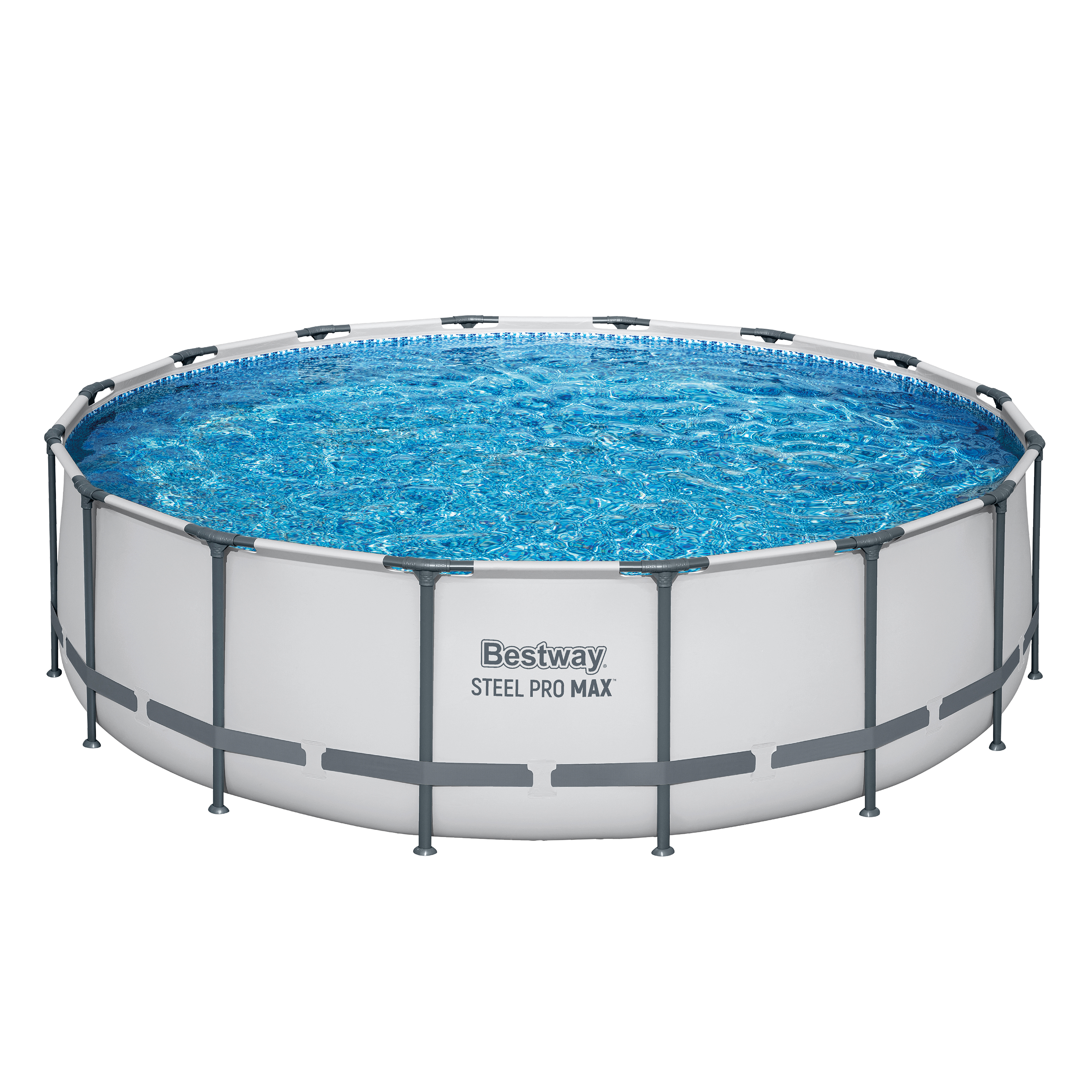 Steel Pro MAX™ Solo Pool ohne Zubehör Ø 488 x 122 cm, lichtgrau, rund