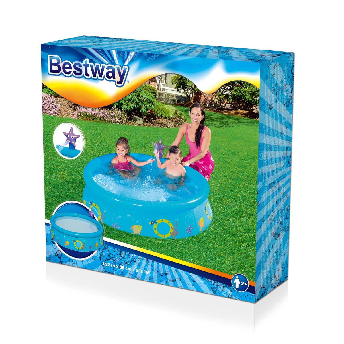 Bestway® 5' x 15"/1.52m x 38cm My First Fast Set Spray Pool